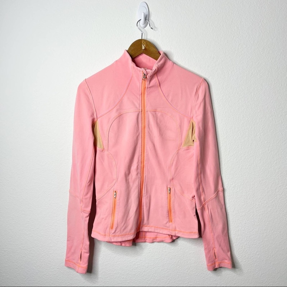 Lululemon Coral Pink Forme Define Jacket Full Zip Womens Size 8